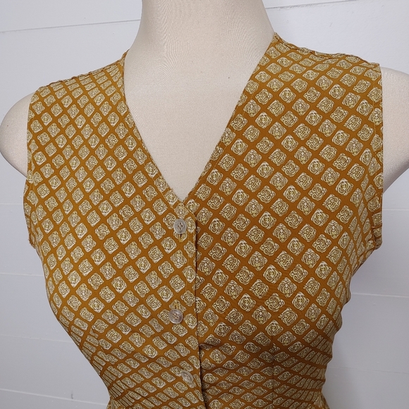 Vintage 60's button down dress size M - Picture 3 of 12